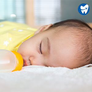 Baby sleeping & drinking milk | Nursing Bottle Caries