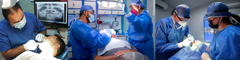 Expert dentists installing dental implants in Los Algodones, Mexico