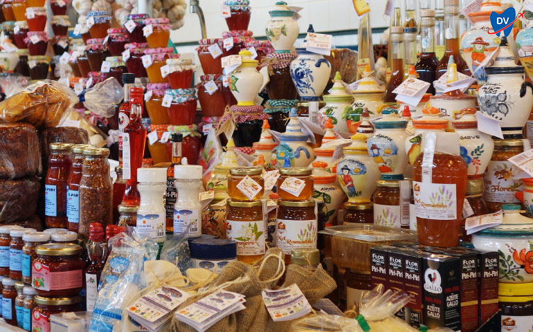 Street market at Lisbon, Portugal