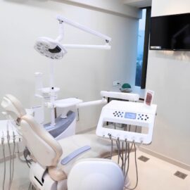 Dental chair inside the clinic