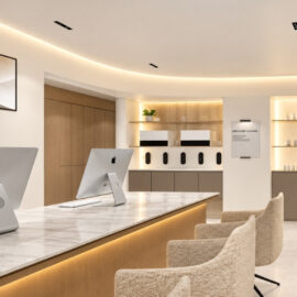 Reception Desk inside Seoul OneTop Dental Clinic