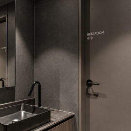 Restroom vanity inside Dian Dental Clinic